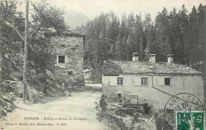 / CPA FRANCE 73 "Modane, refuge et route de Charmaix"