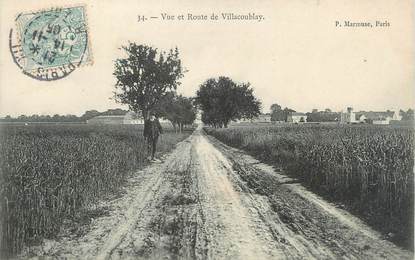 CPA FRANCE 78 "Vue et route de Villacoublay"