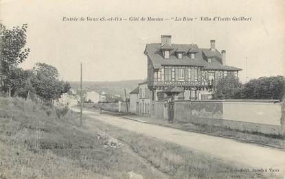 CPA FRANCE 78 "Entrée de Vaux, côté de Mantes, la Rive, Villa d'Yvette Guilbert"