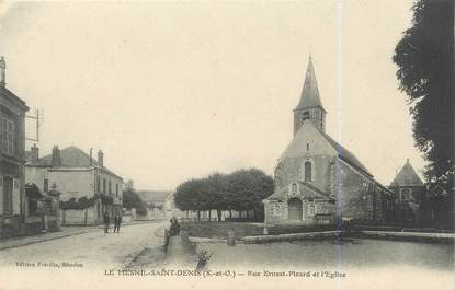 CPA FRANCE 78 "Le Mesnil Saint Denis, rue Ernest Picard et l'église"