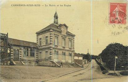 CPA FRANCE 78 "Carrières sous Bois, la mairie et les écoles"