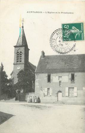 CPA FRANCE 78 "Auffargis, l'église et le presbytère"