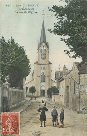 CPA FRANCE 78 "Les Mureaux, l'église et la rue de l'église"