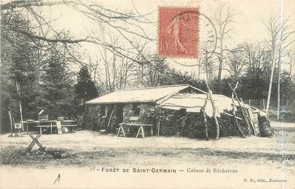 CPA FRANCE 78 "Forêt de Saint Germain, cabane de bûcherons"