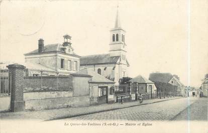 CPA FRANCE 78 "La Queue Les Yvelines, mairie et église"