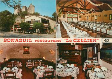 CPSM FRANCE 474 "Bonaguil, le Cellier, bar tabac restaurant"