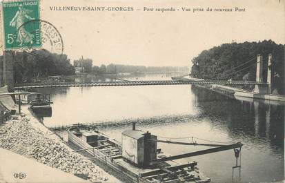 CPA FRANCE 94 "Villeneuve Saint Georges, pot suspendu" / PENICHE