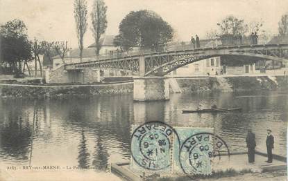 CPA FRANCE 94 "Bry sur Marne, la Passerelle"