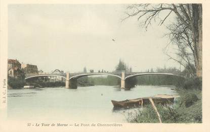 CPA FRANCE 94 "Le tour de Marne, le pont de Chennevières"