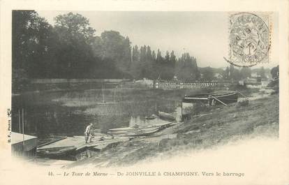 CPA FRANCE 94 "Le tour de Marne, de Joinville à Champigny, vers le barrage"