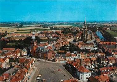 CPSM FRANCE 59 "Estaures, vue générale, place Foch"