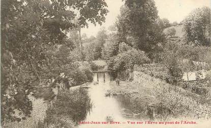 CPA FRANCE 53 "Saint Jean sur Erve, vue sur l'Erve au pont de l'arche"