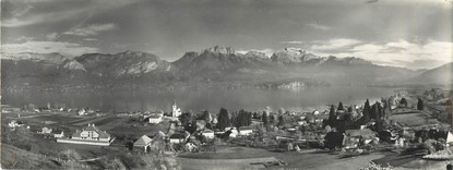CPSM PANORAMIQUE FRANCE 74 "Sevrier, lac d'Annecy"
