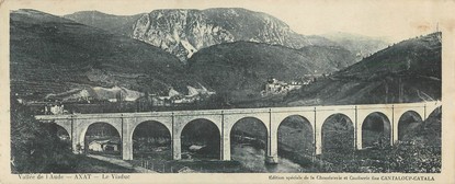 CPSM PANORAMIQUE FRANCE 11 "Axat, le viaduc"