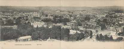 CPA PANORAMIQUE FRANCE 02 "Panorama de Soissons"