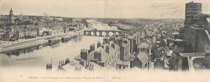 CPA PANORAMIQUE FRANCE 49 "Angers, vue panoramique sur la Maine"