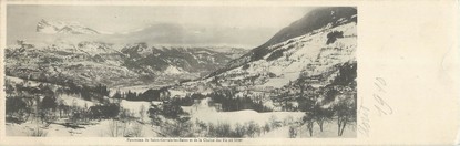 CPA PANORAMIQUE FRANCE 74 "Panorama de Saint Gervais les Bains et de la chaine des Fiz"