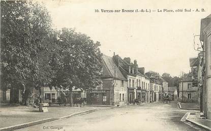 / CPA FRANCE 37 "Vernou sur Brenne, la place côté sud"