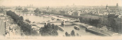 CPA PANORAMIQUE FRANCE 75001 "Paris, vue sur la Seine prise du pavillon de Flore"