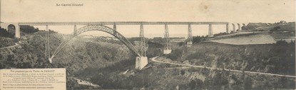 CPA PANORAMIQUE FRANCE 15 "Vue panoramique du viaduc de Garabit"