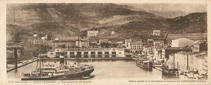 CPA PANORAMIQUE 66 "Port Vendres, vue générale du bassin"