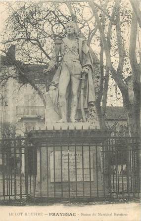 CPA FRANCE 46 "Prayssac, statue du Maréchal Bessières"