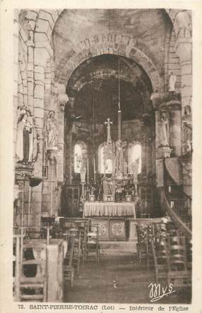 CPA FRANCE 46 "Saint Pierre Toirac, intérieur de l'église"