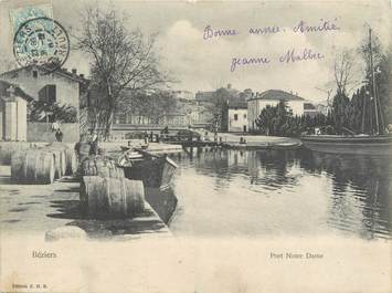 CPA PANORAMIQUE FRANCE 34 "Béziers, port Notre Dame"