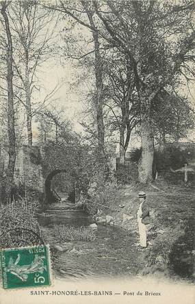 / CPA FRANCE 58 "Saint Honoré les bains, pont du Brieux"