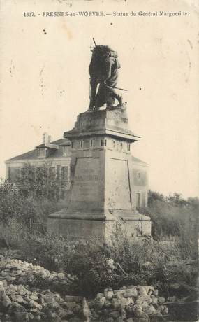 CPA FRANCE 80 "Fresnes en Woevre, statue du Générale Margueritte"