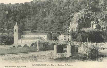 CPA FRANCE 06 "Roquebillière, pont sur la Vésubie"