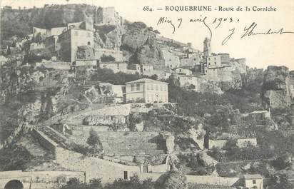 CPA FRANCE 06 "Roquebrune, route de la Corniche "