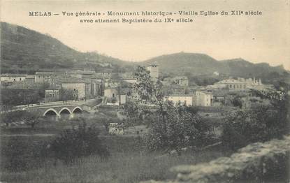 / CPA FRANCE 07 "Melas, vue générale, monument historique"