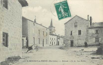 CPA FRANCE 43 " Saint Bonnet le Froid, école "