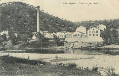 CPA FRANCE 43 " Pont de Lignon, usine à papier Lumière "