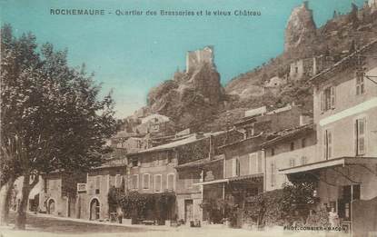 / CPA FRANCE 07 "Rochemaure, quartier des brasseries et le vieux château"