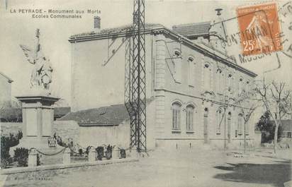 CPA FRANCE 34 " La Peyrade, monument aux morts, écoles "