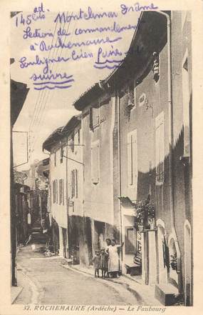 / CPA FRANCE 07 "Rochemaure, le faubourg"