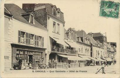 CPA FRANCE 35 " Cancale, hôtel de France, quai Gambetta "