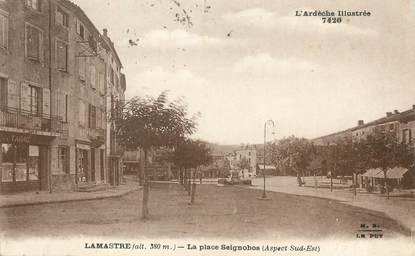 / CPA FRANCE 07 "Lamastre, la place Seignobos"