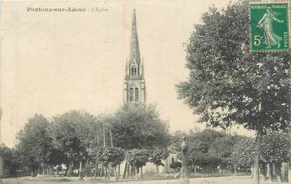 CPA FRANCE 40 "Pontoux sur Adour, l'église"