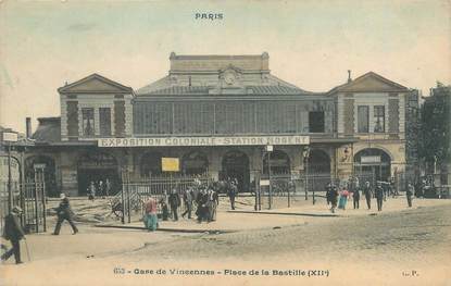 CPA FRANCE 75012 "Paris, gare de Vincennes, place de la Bastille"