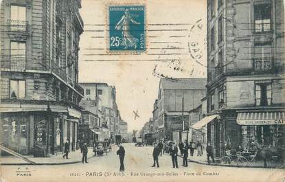 CPA FRANCE 75010 "Paris, rue Grange aux Belles, place du combat"