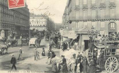 CPA FRANCE 75008 "Paris, la rue Saint Lazaire"