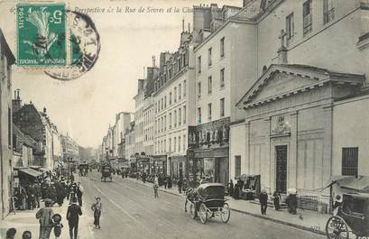 CPA FRANCE 75007 "Paris, perspective de la rue de Sèvres"