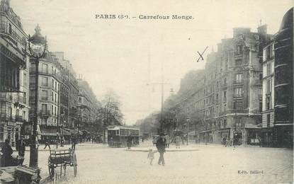 CPA FRANCE 75005 "Paris, carrefour Monge"