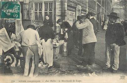 CPA FRANCE 75001 "Paris, aux halles, la marchande de soupe"