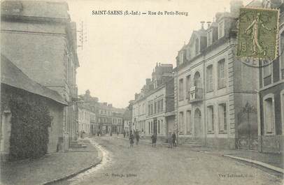 CPA FRANCE 76 "Saint Saens, rue du petit Bourg"