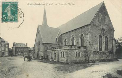 CPA FRANCE 76 "Gaillefontaine, place de l'église"