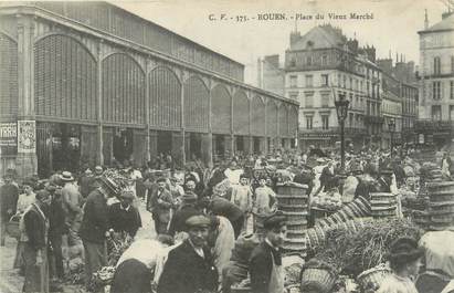 CPA FRANCE 76 "Rouen, place du vieux marché"